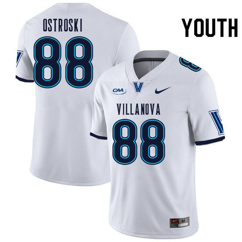 Youth #88 Carmen Ostroski Villanova Wildcats College Football Jerseys Stitched Sale-White